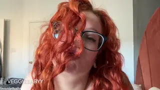 Redhead Femdom Teases with Lip Play and Grinding