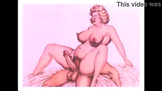Hairy Vintage Lesbians Explore Each Other in Retro Art