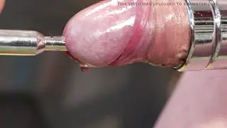 Uncut Amateur Explores Sounding and Cock Rings in POV