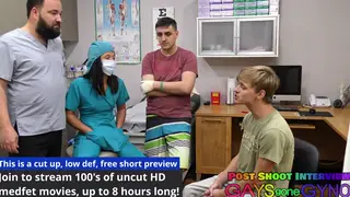 Blonde Patient Spreads for Latex-Clad Doctor Exam