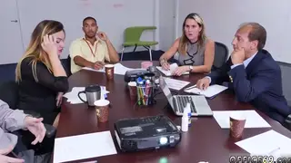 Group Encounter With Pissing and Blowjobs at a Desk