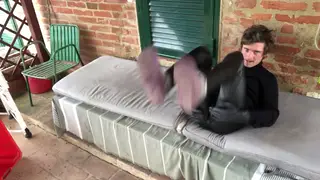 Slender Teen Works His Own Cock to a Quiet Climax