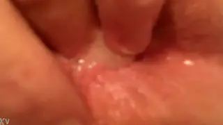 Amateur Bottom Takes Bareback Creampie and Gapes