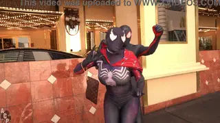 Ebony Cosplayer Sucks Deep Before Outdoor Doggystyle Pounding
