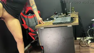 Latina Secretary Rides BBC Dildo on Office Desk