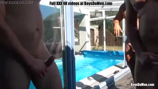 Mature Man Learns Cock Sucking in Outdoor Threesome