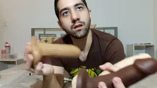 Latina Dominates Her Partner With a Toy in Bedroom
