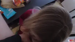 Busty Blonde Stepmom Takes Anal Creampie in Lingerie