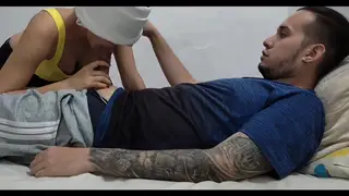 Busty Stepsister Delivers Blowjob and Titjob