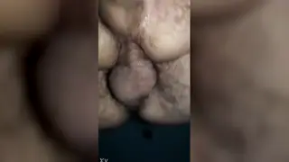 Latino Husband Takes Bareback Anal While Wife Cleans