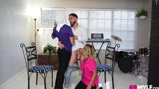 Blonde MILF and Arab Assistant Share Doctor in Threesome