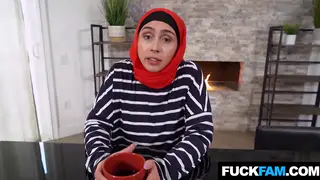 Hijabi MILF Tries POV Blowjob for the First Time