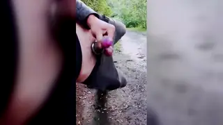 European Hunk Jerks Off Outdoors on Live Webcam