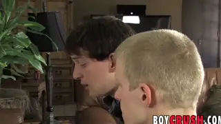 Twink Pair Trade Blowjobs Before an Anal Cumshot Finale