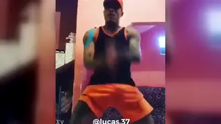 Guy Dances to Brega Funk Showing Off Big Cock