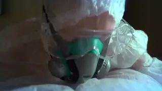 Curvy BBW in Gas Mask Cosplay Delivers a Sloppy POV Blowjob
