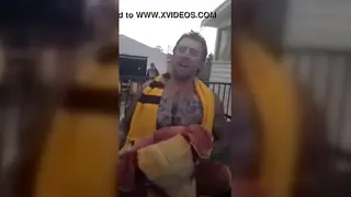 Naked Man Shows Off His Body in Solo Celebration