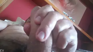 Brazilian Muscle Hunk Strokes His Thick Cock to Climax