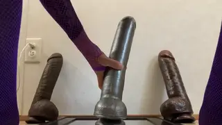 Blonde Sissy Takes BBC and Toys in Chastity