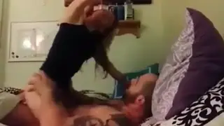 Busty Friend Rides Hard While Her Feet Tease