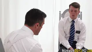 Teen in a Uniform Skirt Fingers His Tight Hole