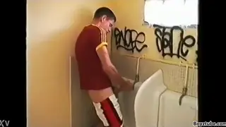 Teen Twink Strokes to Release in Outdoor Bathroom