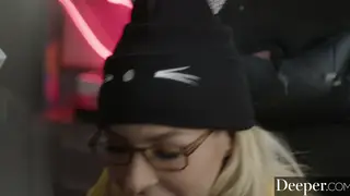 Blonde Gamer Pauses Her Stream for a Real-Life Ride