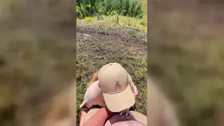 Blonde PAWG Takes POV Doggystyle and Riding Outdoors on Hike