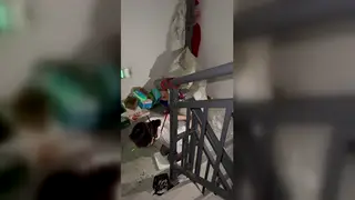 Asian Sub in Stockings Endures Outdoor Bondage and Toy Torment