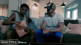Tattooed Ebony Coach Barebacks His Muscular Jock in Flip-Fuck