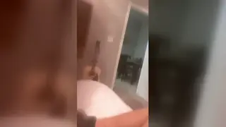 Hairy Latino Daddy Strokes His Monster Cock in the Bathroom