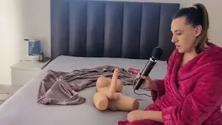 Curvy MILF Rides a Toy While Her Husband Watches