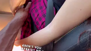 Petite Brunette Takes a Stranger's Cock Outdoors