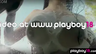 Asian Teen and Friends Shed Bikinis Together
