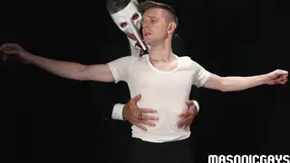 Mature Uniformed Man Gives Handjob to Teen Twink