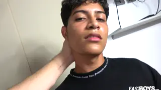Latino Twink Gets Casting Massage and Handjob POV