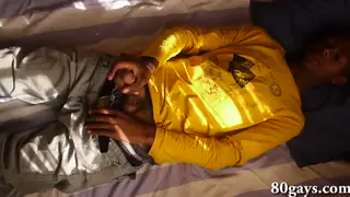 Ebony Twink Strokes His Length in Solo Session