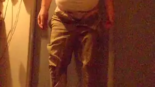 Muscular Jock Soaks Underwear in Morning Stream