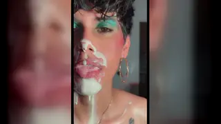 Latino Femboy Takes Bareback Creampie from Muscular Stud