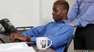 Three Black Men Engage in Oral Group Play