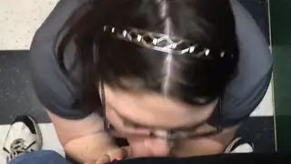 Voluptuous Expectant Woman Gives POV Blowjob in Lingerie