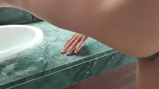 Couple Fucks Bareback in a Public Campsite Bathroom