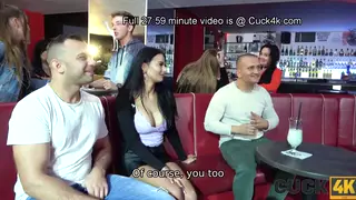 European MILF Enjoys Public Club Encounter With Husband Watching