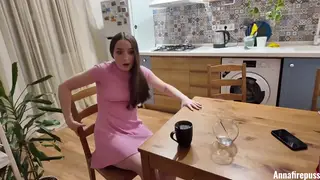 Petite Brunette Gets Curvy After Mysterious Smoke