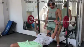 Muscular Latino Twinks Fool Around in Gym Locker Room