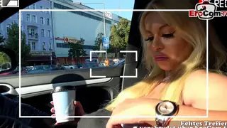 Busty Blonde Struggles to Make Married Man Finish