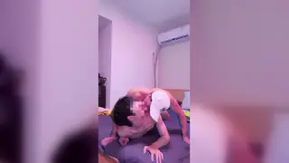 Asian Twink Rides Muscular Top Before Hard Doggy Pounding