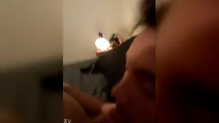 Guy Sucks Cock and Takes Cum on His Lips