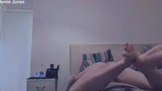 European Guy Strokes Himself While Humping a Pillow Solo