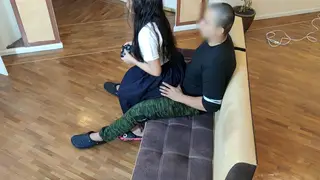 Asian Women Dominate an Older Man in a Lesbian Femdom Scene